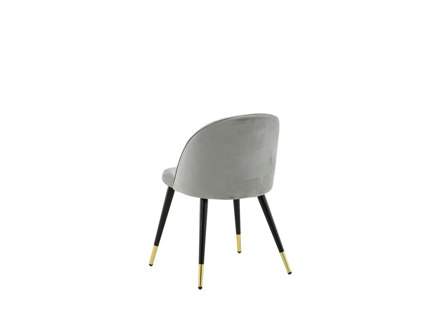 Venture Home Sedie da Pranzo 2 pz Velvet Velluto Nero, Ottone e Grigio