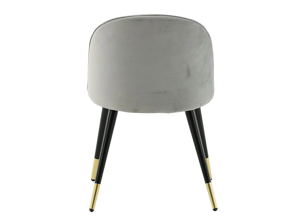 Venture Home Sedie da Pranzo 2 pz Velvet Velluto Nero, Ottone e Grigio