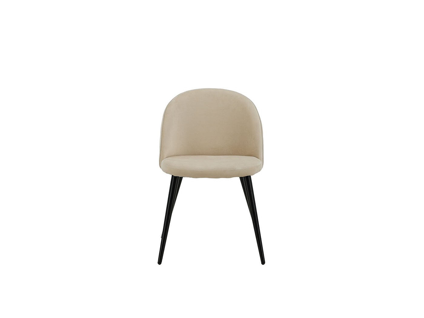 Velvet Chaise de salle à manger en velours, Beige.