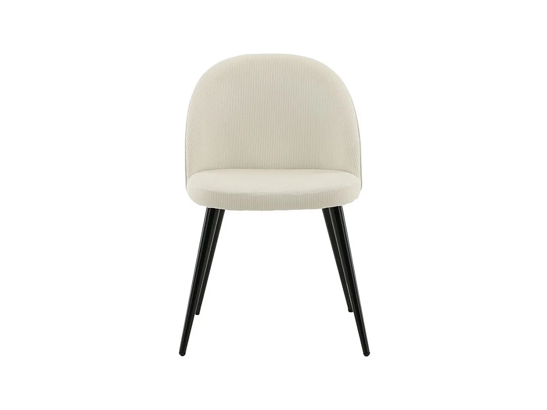 Velvet eetkamerstoel fluweel beige, zwart.