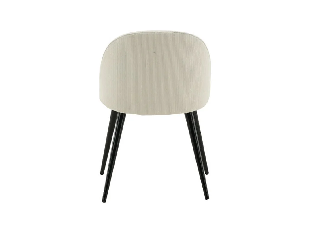 Velvet eetkamerstoel fluweel beige, zwart.