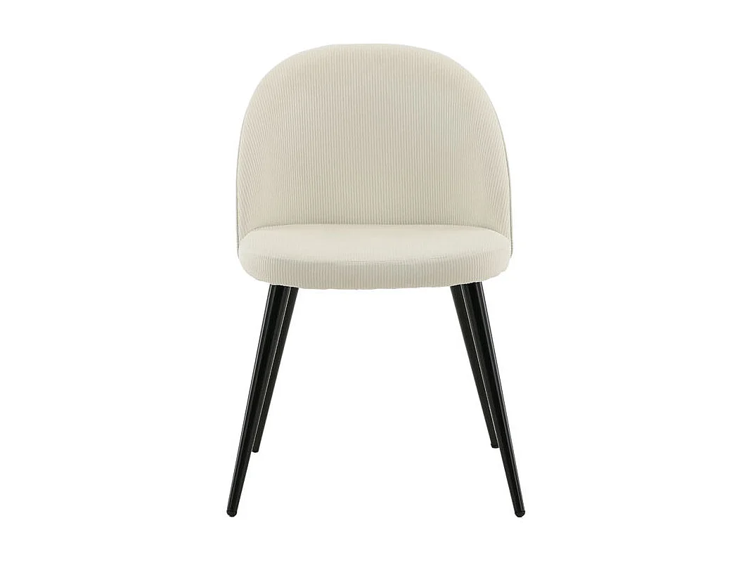 Velvet Chaise de salle à manger en velours, Beige, noir.