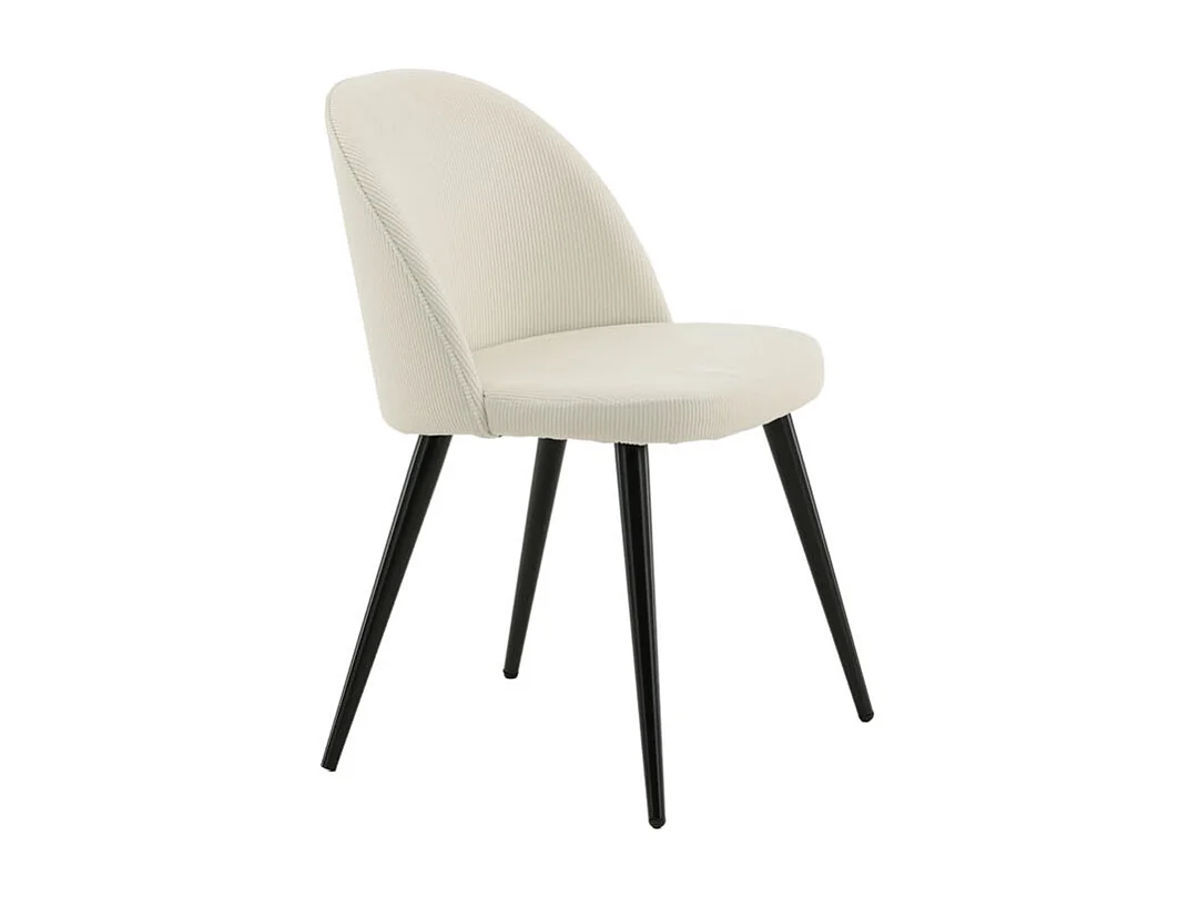 Velvet Chaise de salle à manger en velours, Beige, noir.