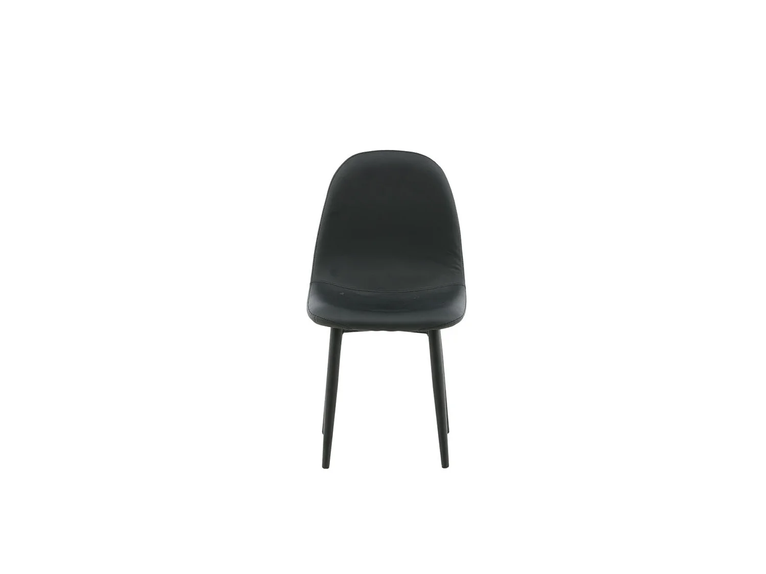 Polar Chaise de salle à manger pour enfants en similicuir PU, noir.