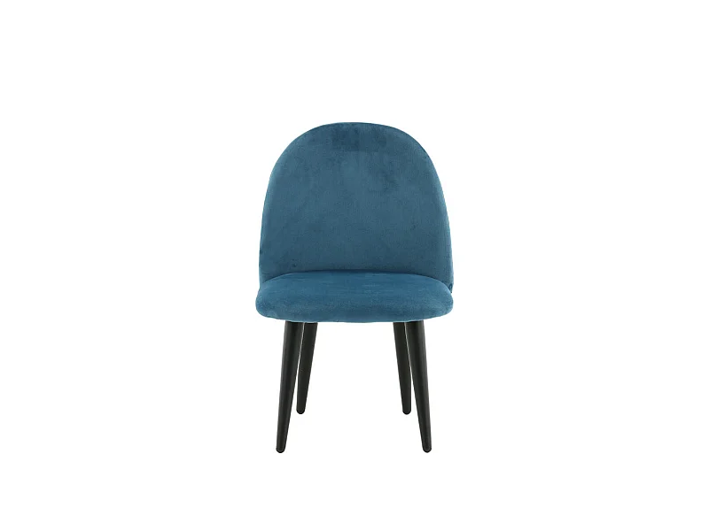 Velvet eetkamerstoel aan kinderen velours blauw.