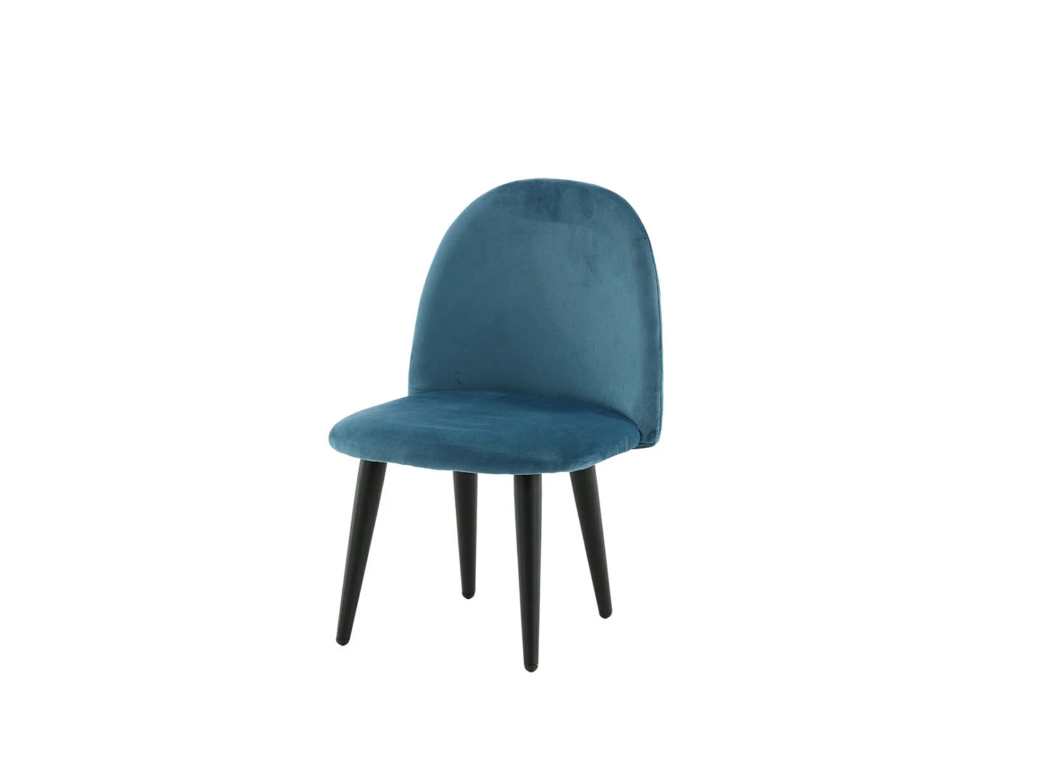 Velvet eetkamerstoel aan kinderen velours blauw.