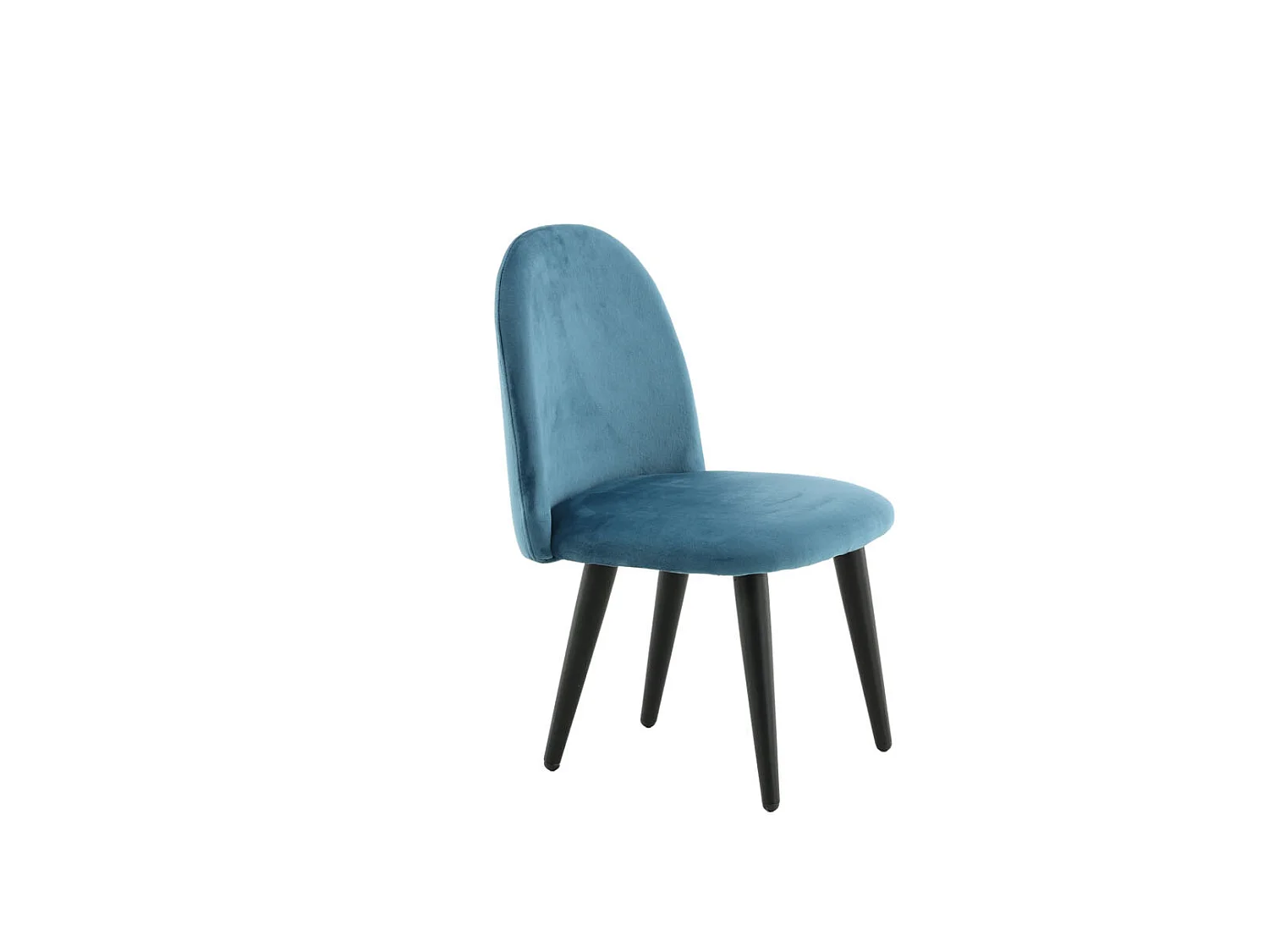 Velvet eetkamerstoel aan kinderen velours blauw.