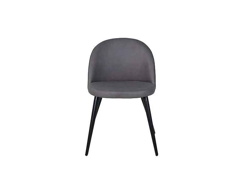 Velvet Chaise de salle à manger en velours, gris.