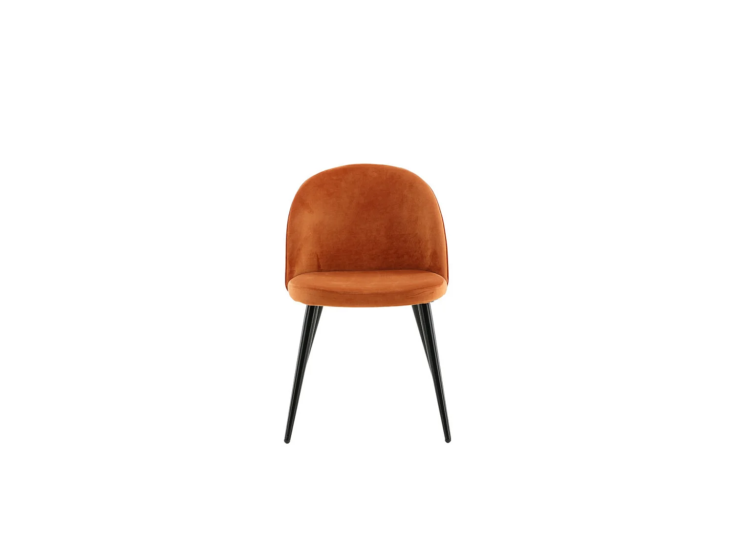Chaises à manger lot de 2 Velvet noir et orange rouillé
