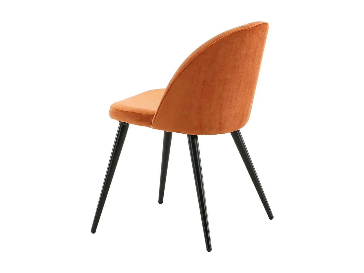 Venture Home Sedie Pranzo 2 pz Velvet Velluto Nero e Arancione Ruggine