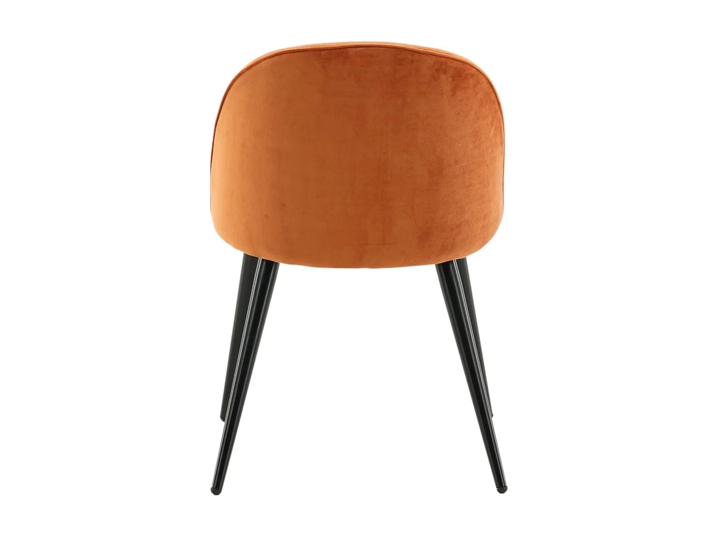 Venture Home Sedie Pranzo 2 pz Velvet Velluto Nero e Arancione Ruggine