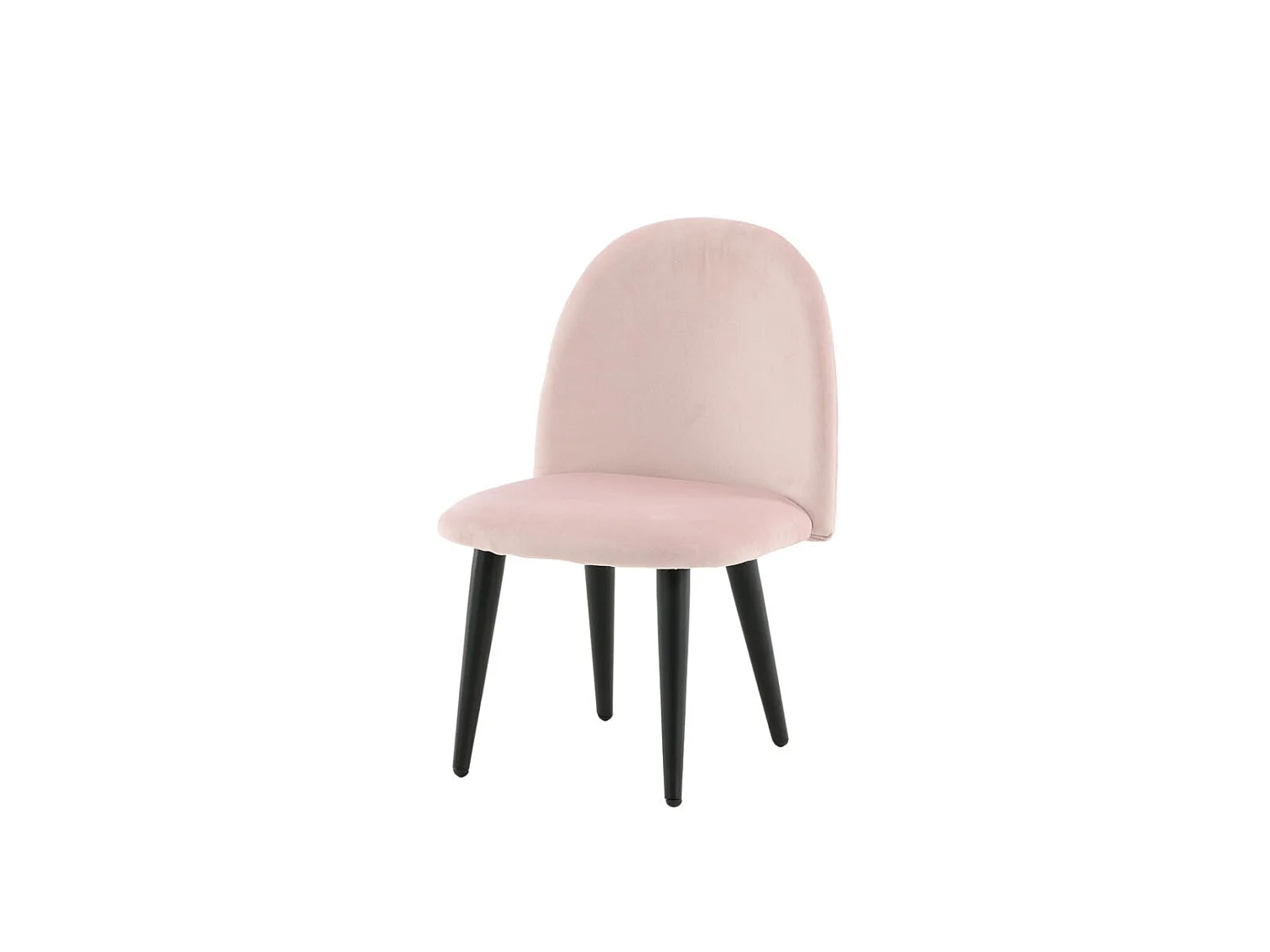 Velvet eetkamerstoel aan kinderen velours roze.