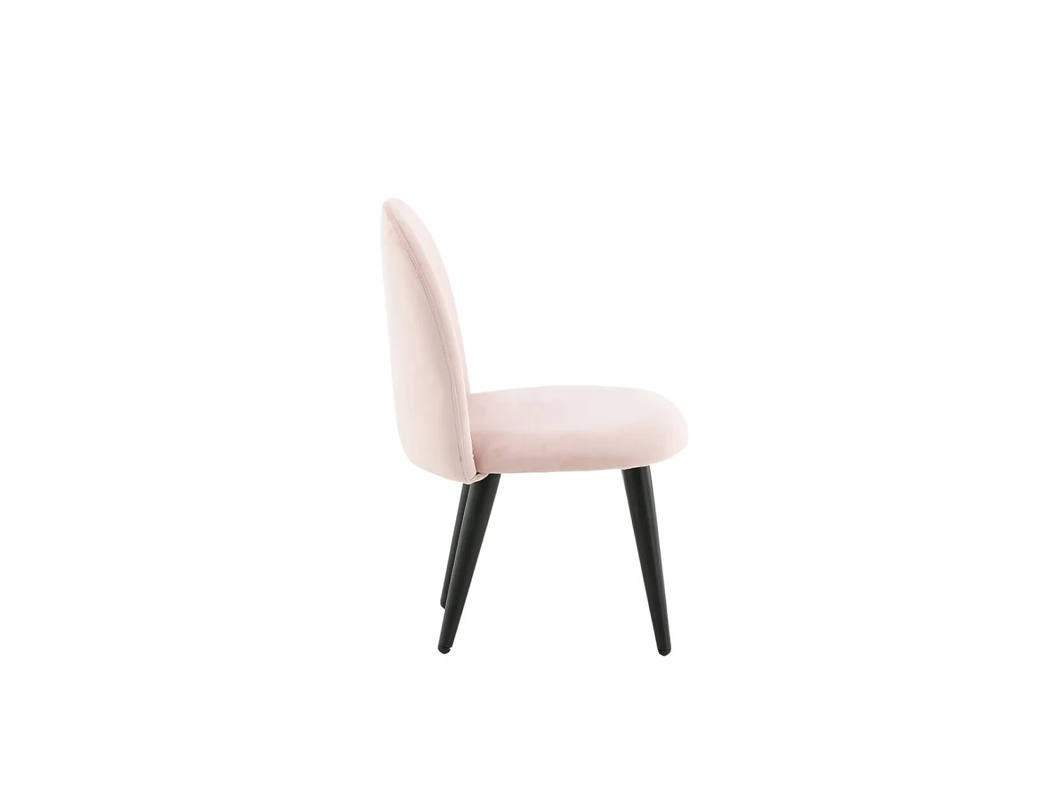 Velvet Chaise de salle à manger pour enfants en velours, rose.