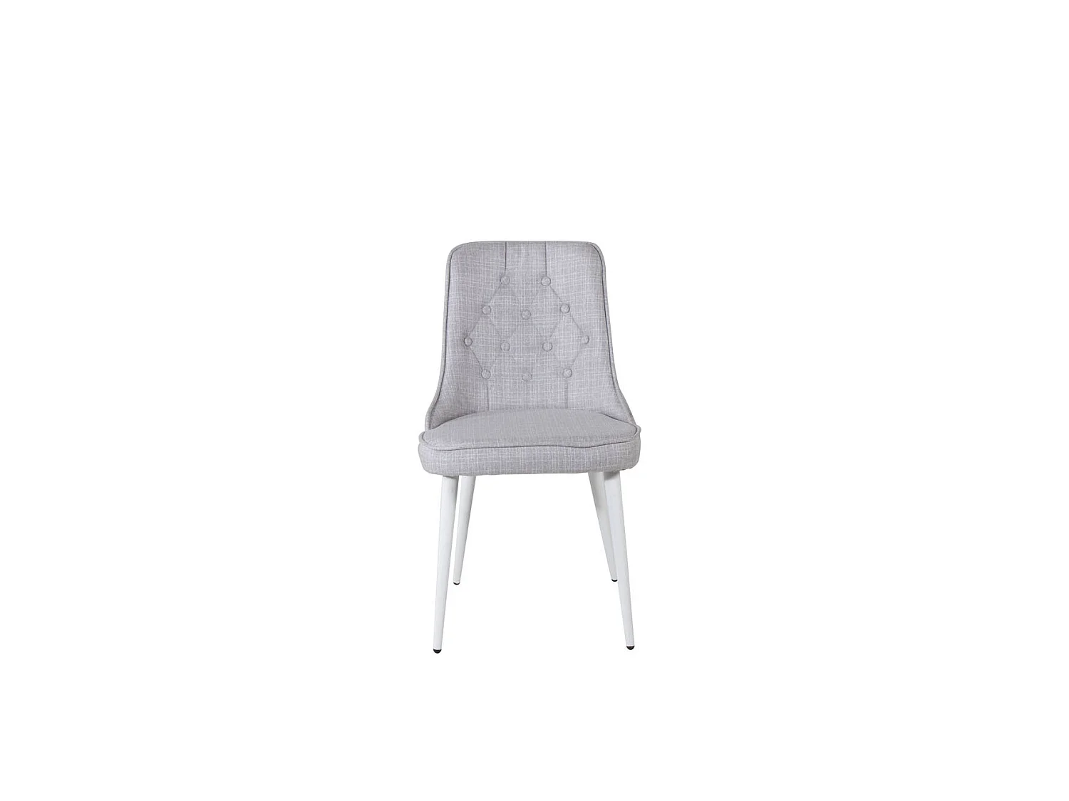 VelvetDeluxe Chaise de salle à manger, gris clair, blanc.