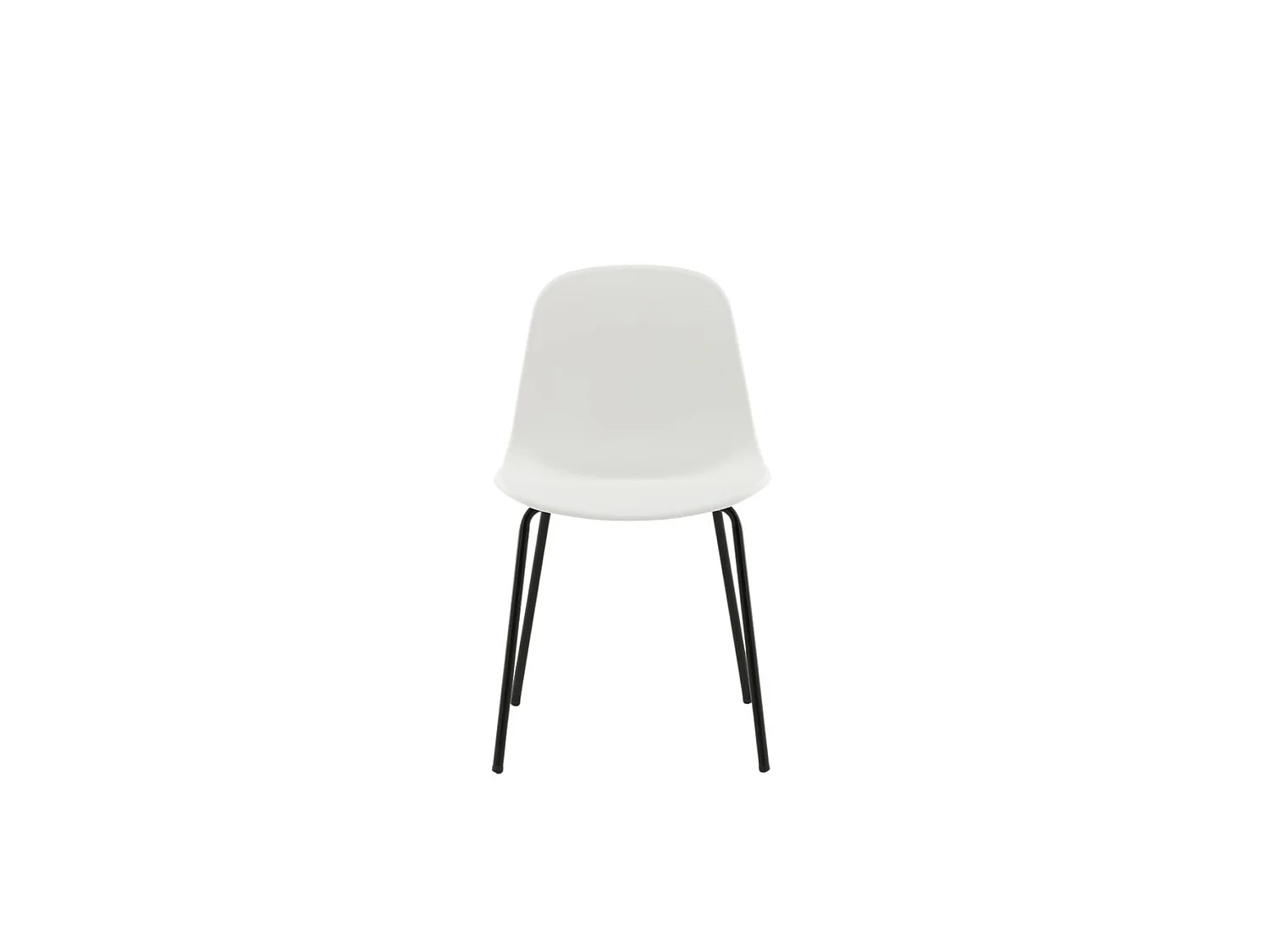 Artic Chaise de salle à manger, Chaise coque, blanc, noir.