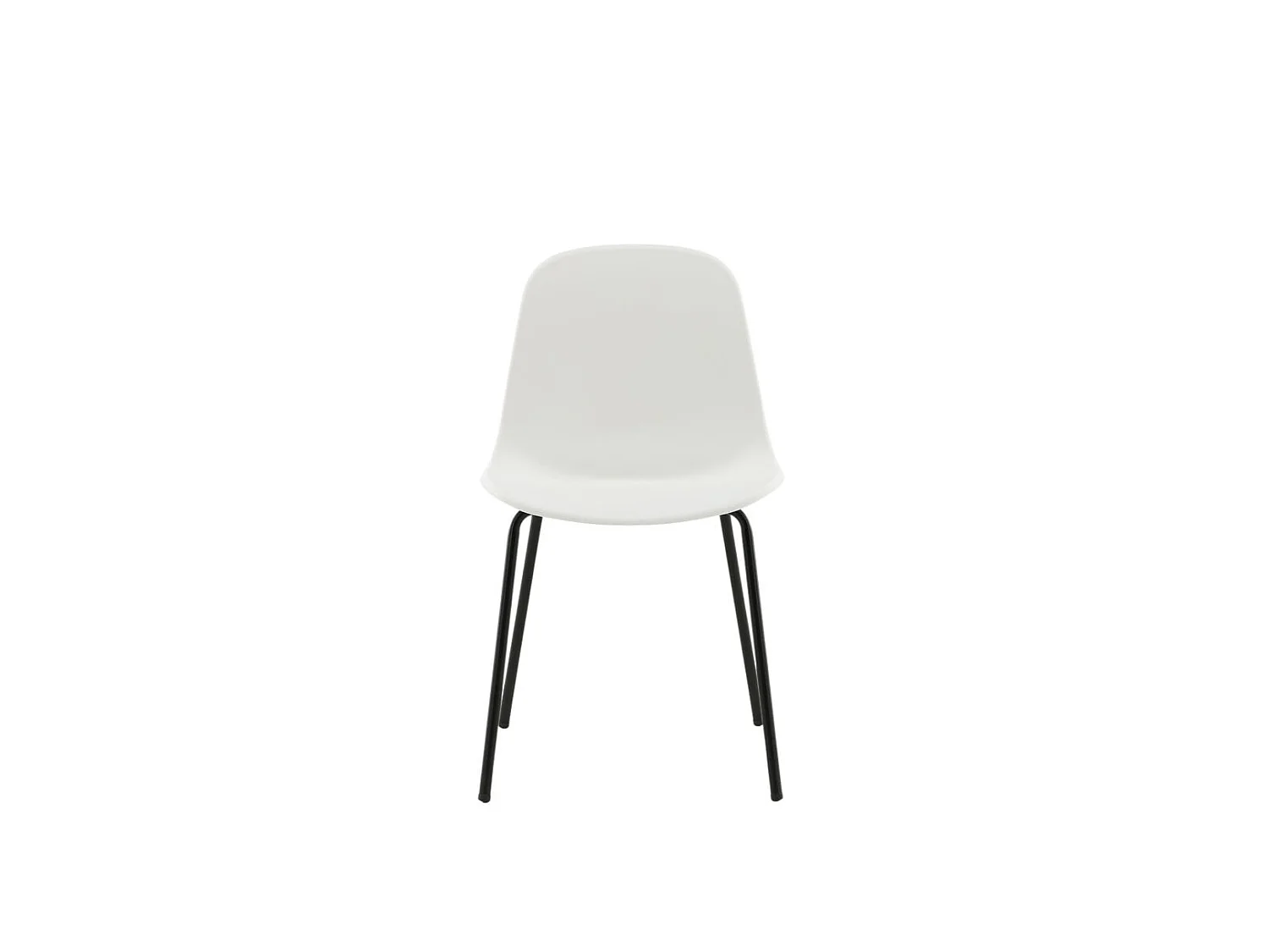 Artic Chaise de salle à manger, Chaise coque, blanc, noir.