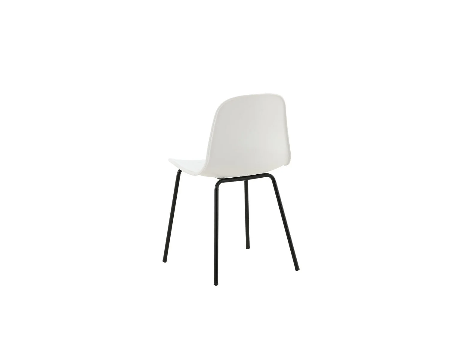 Artic Chaise de salle à manger, Chaise coque, blanc, noir.