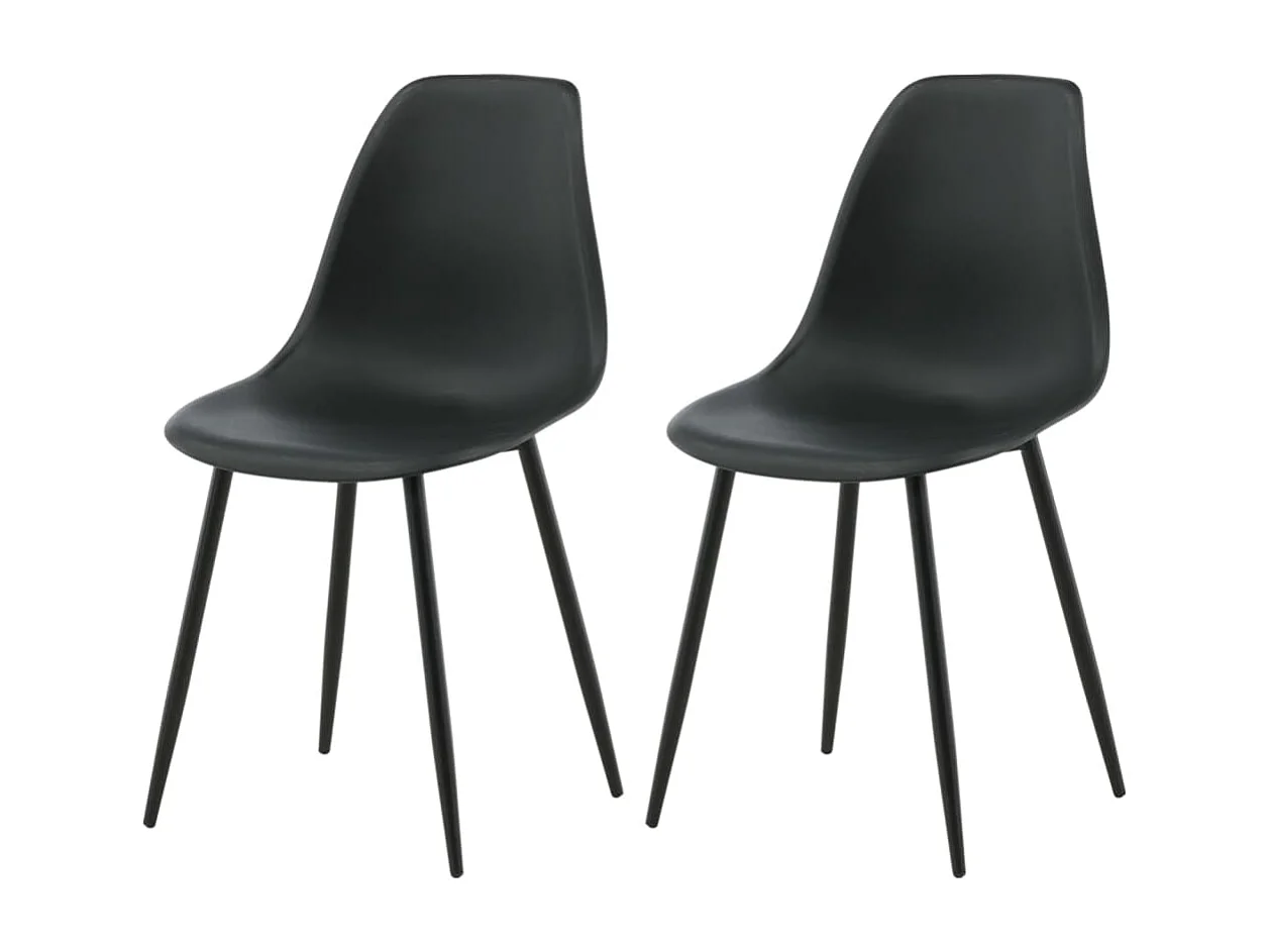 Polar eetkamerstoel kuipstoel zwart.