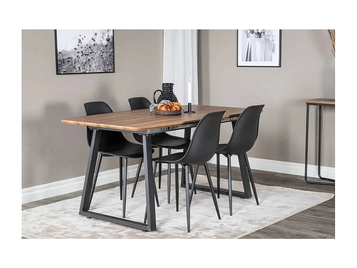 Polar eetkamerstoel kuipstoel zwart.