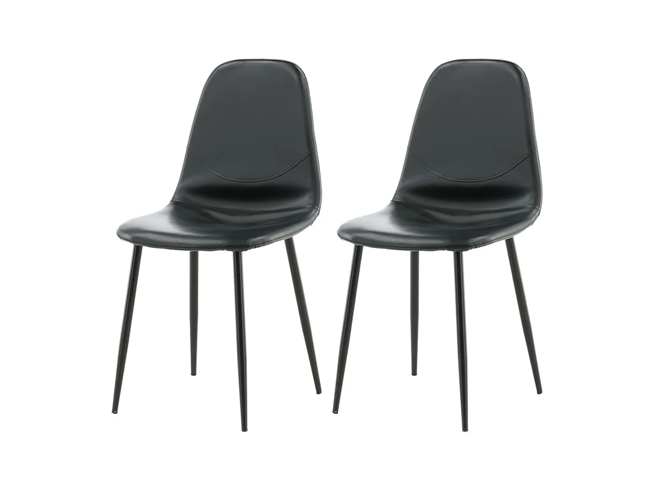 Polar Esszimmerstuhl PU Kunstleder schwarz.