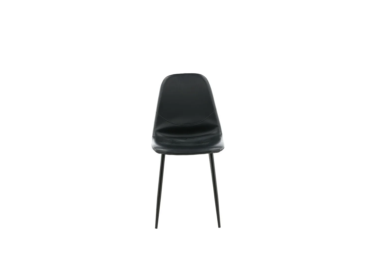 Chaises à manger lot de 2 Polar Aspect cuir noir