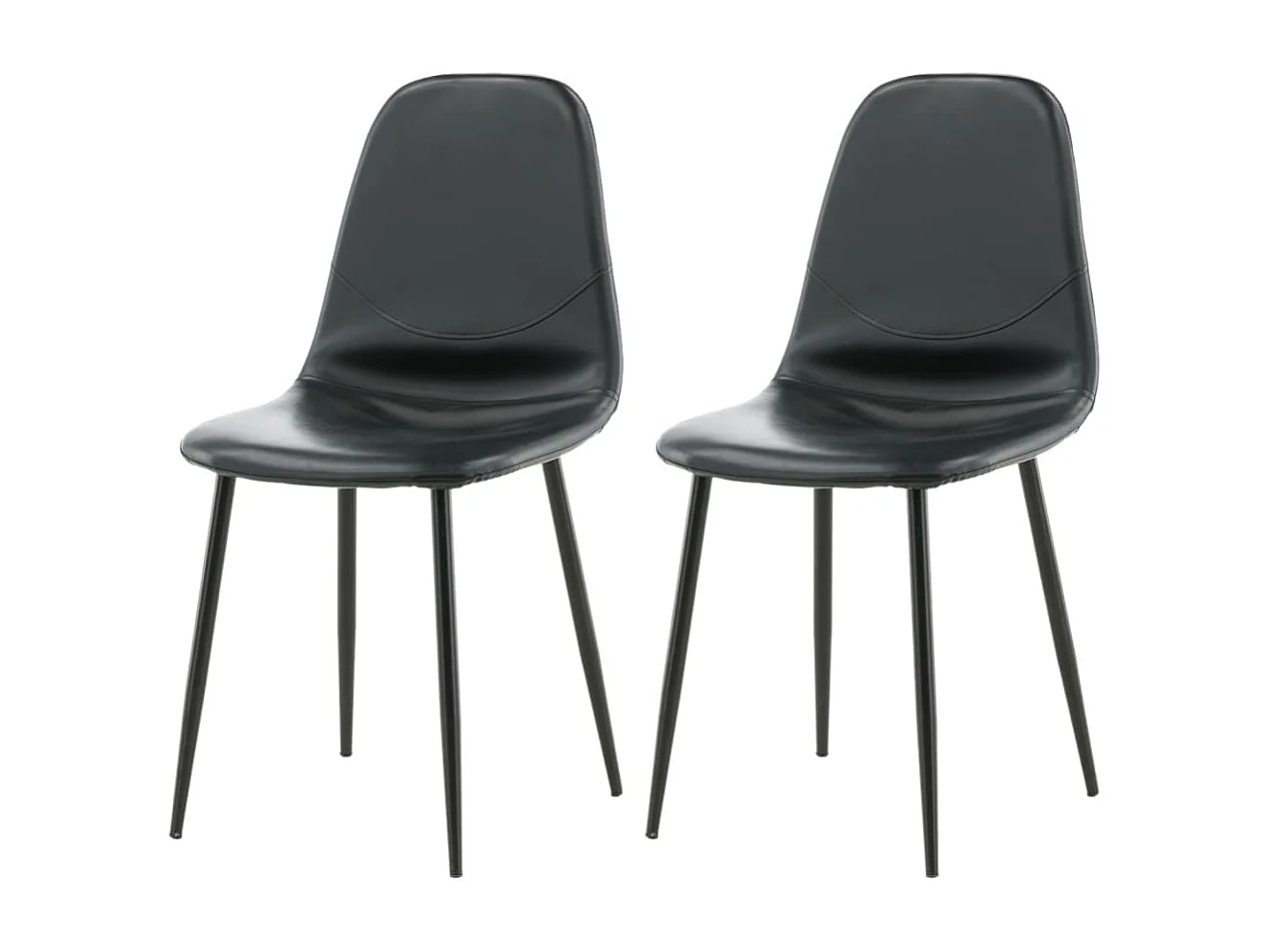Polar Esszimmerstuhl PU Kunstleder schwarz.
