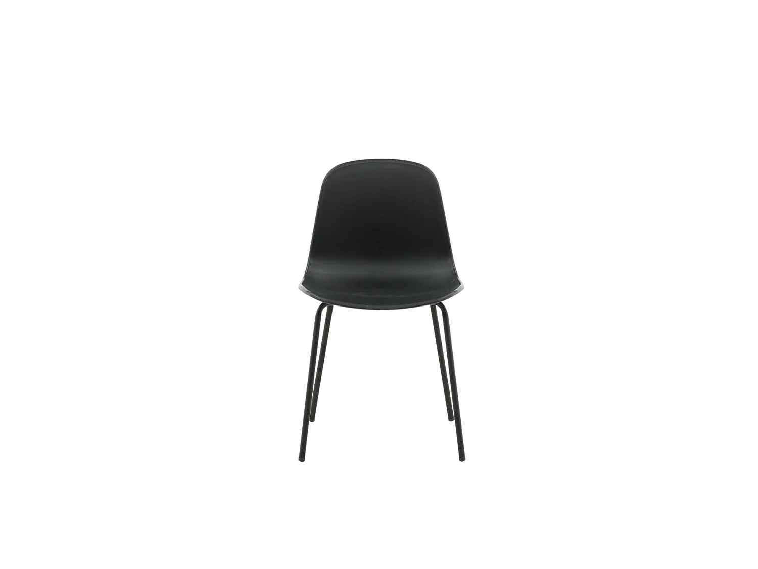 Artic Chaise de salle à manger, Chaise coque, noir.
