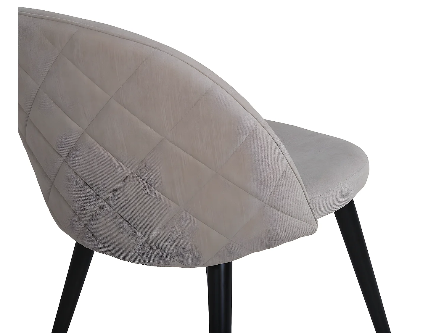 Velvet eetkamerstoel beige.