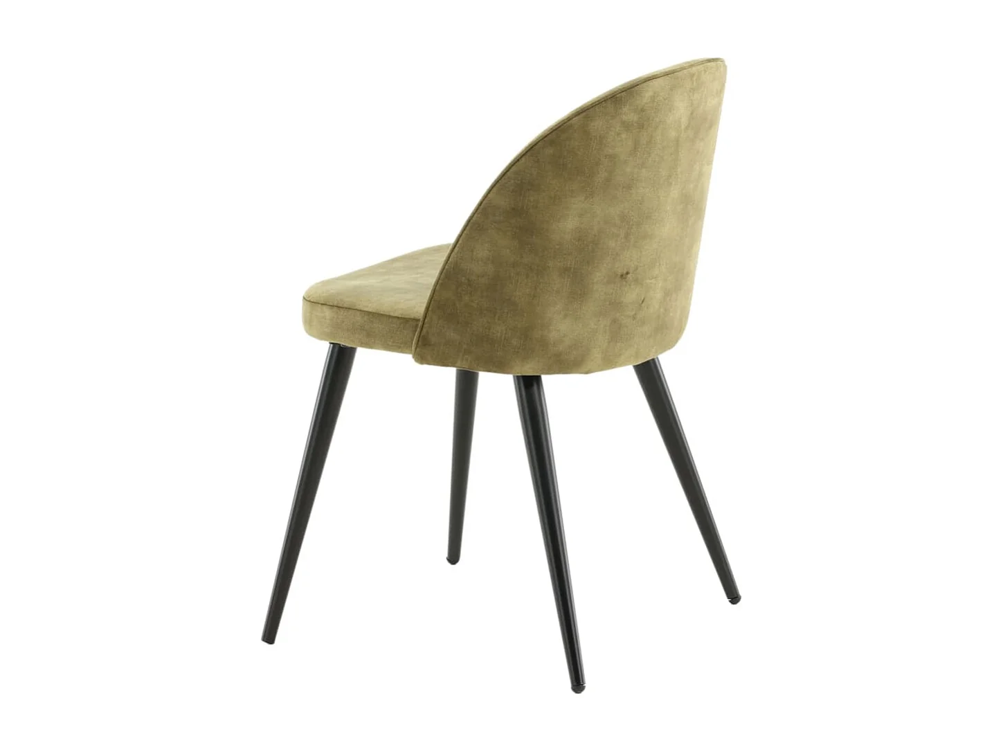 Velvet eetkamerstoel velours groen, zwart.