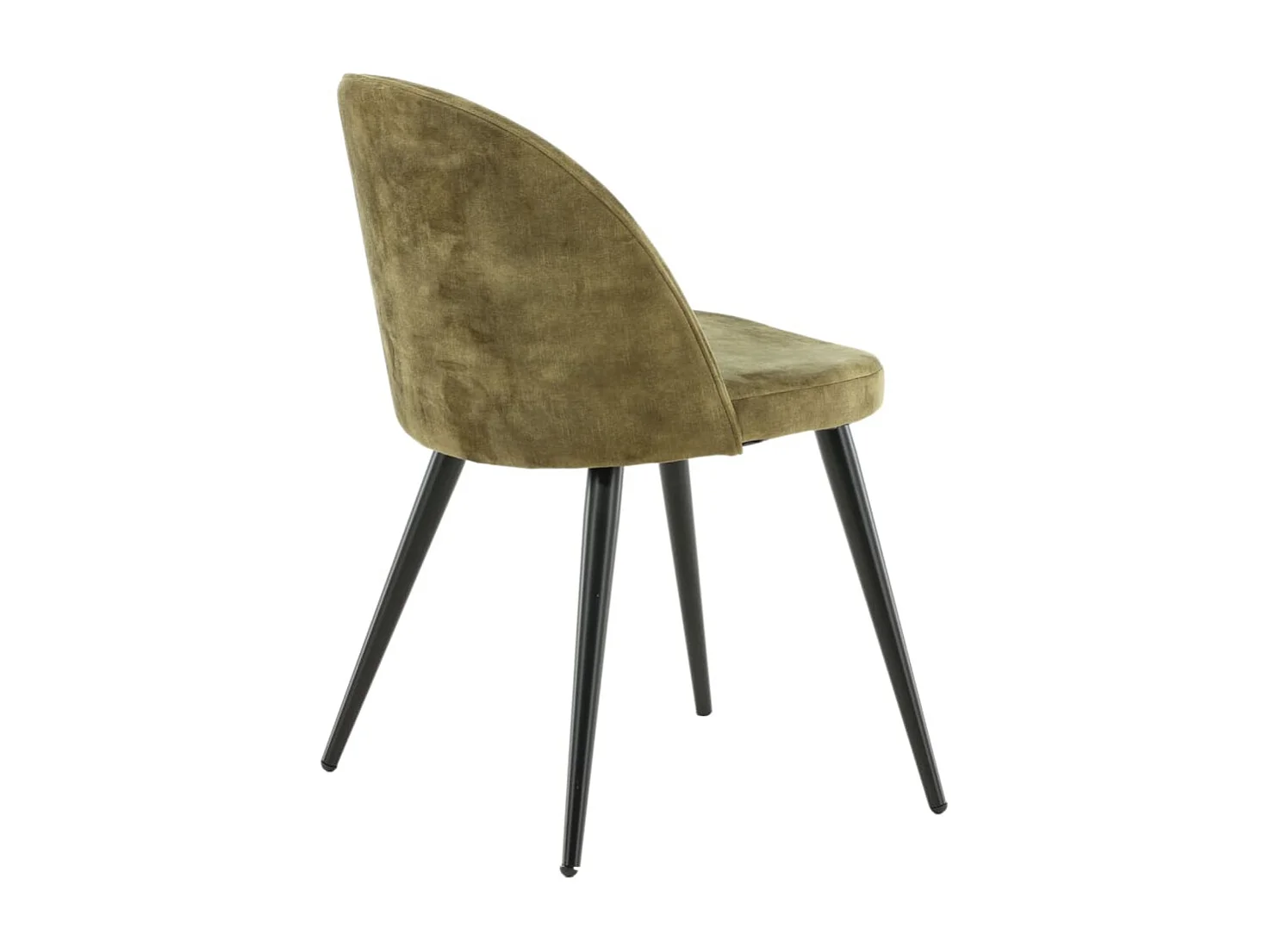 Velvet eetkamerstoel velours groen, zwart.