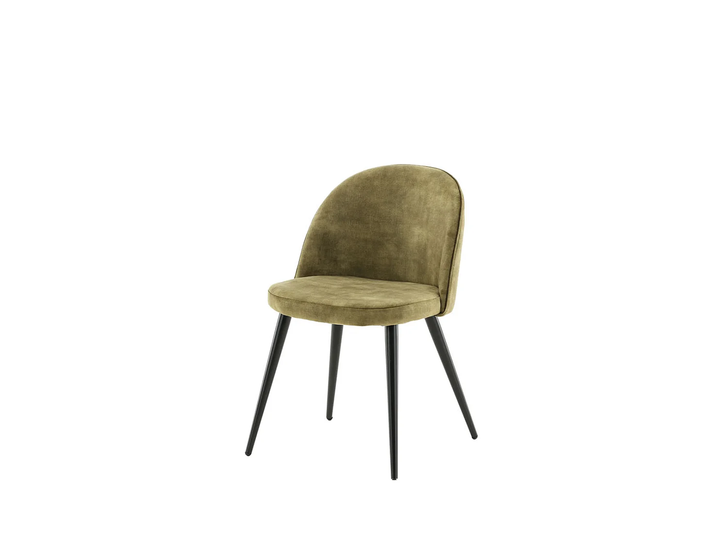 Velvet Chaise de salle à manger en velours, vert, noir.