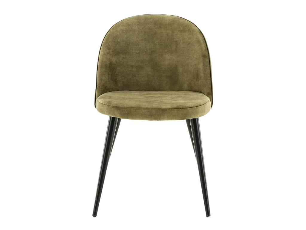 Velvet Chaise de salle à manger en velours, vert, noir.