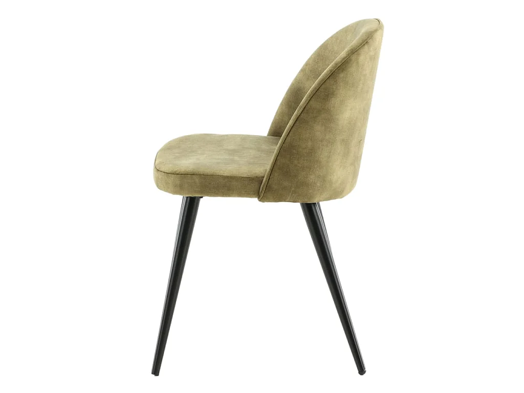 Velvet Chaise de salle à manger en velours, vert, noir.