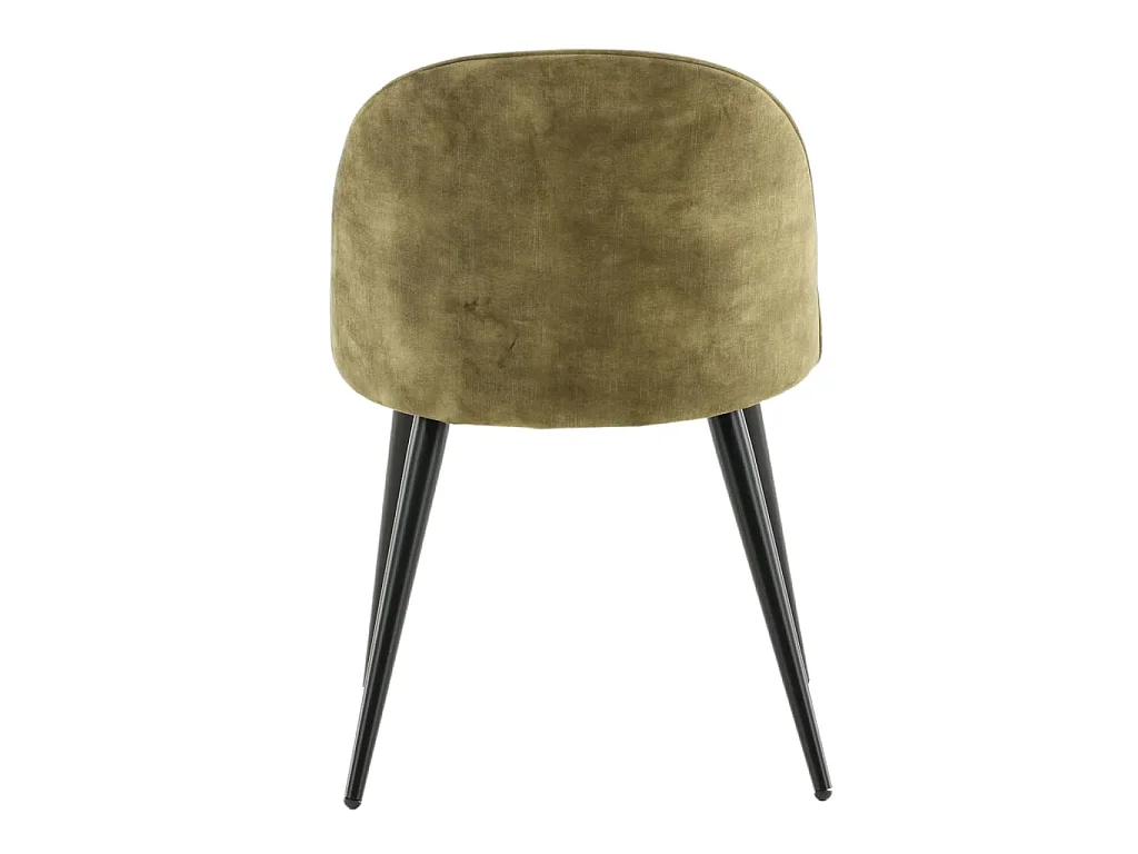 Velvet Chaise de salle à manger en velours, vert, noir.
