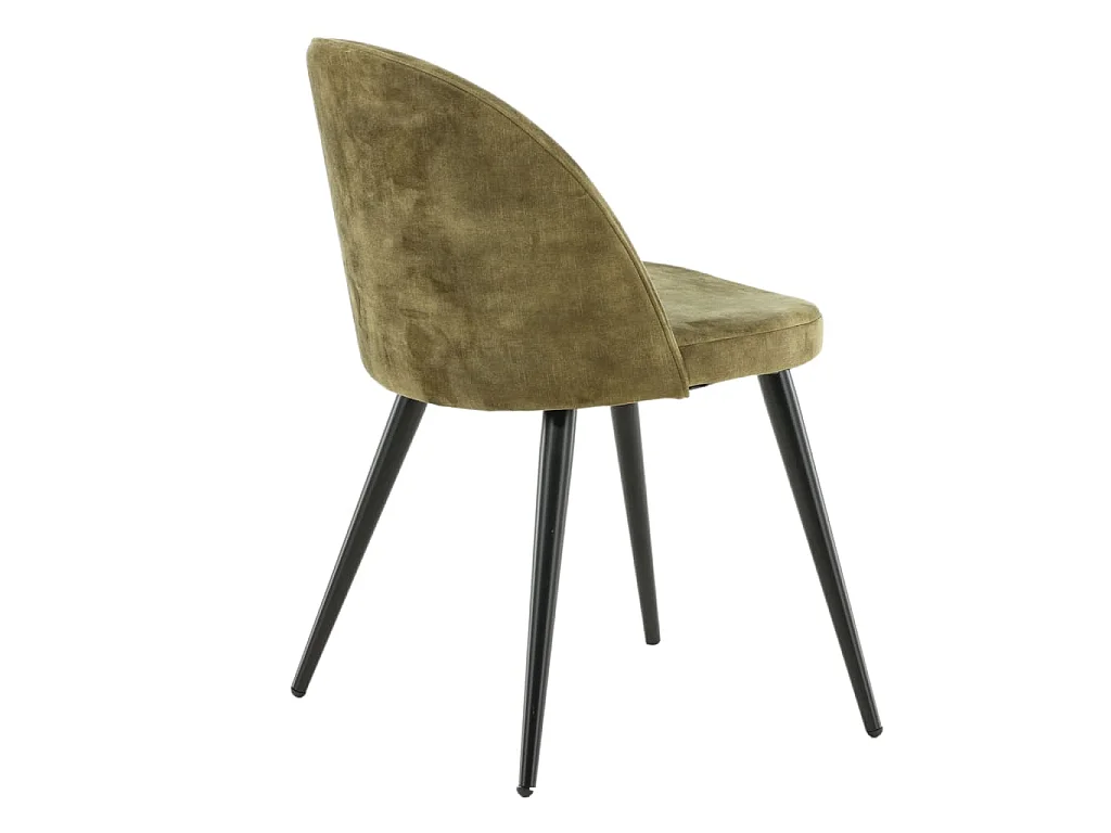 Velvet Chaise de salle à manger en velours, vert, noir.