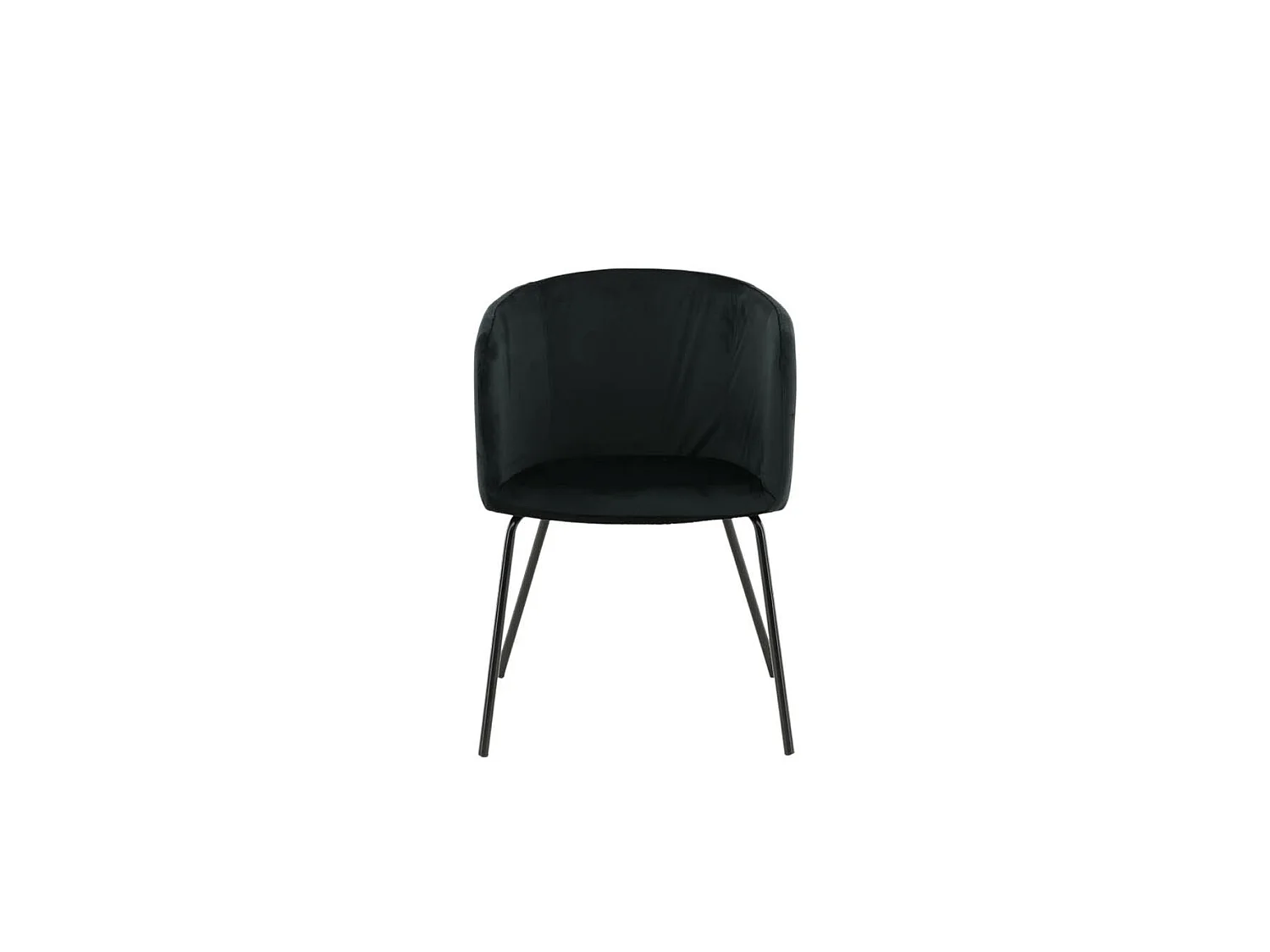 Berit chaise de salle à manger avec accoudoirs, velours noir.
