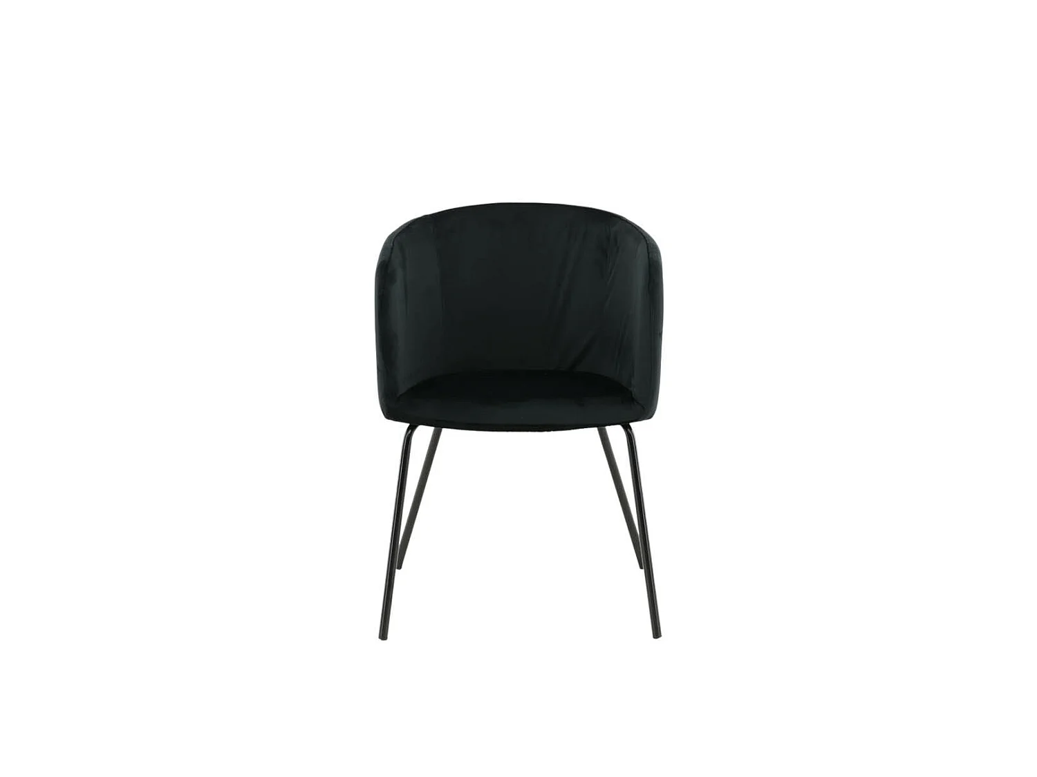 Berit chaise de salle à manger avec accoudoirs, velours noir.