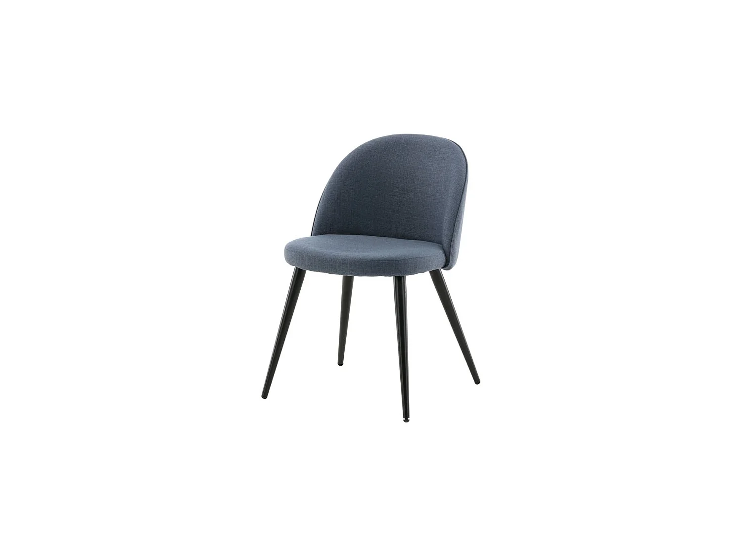 Velvet eetkamerstoel blauw.
