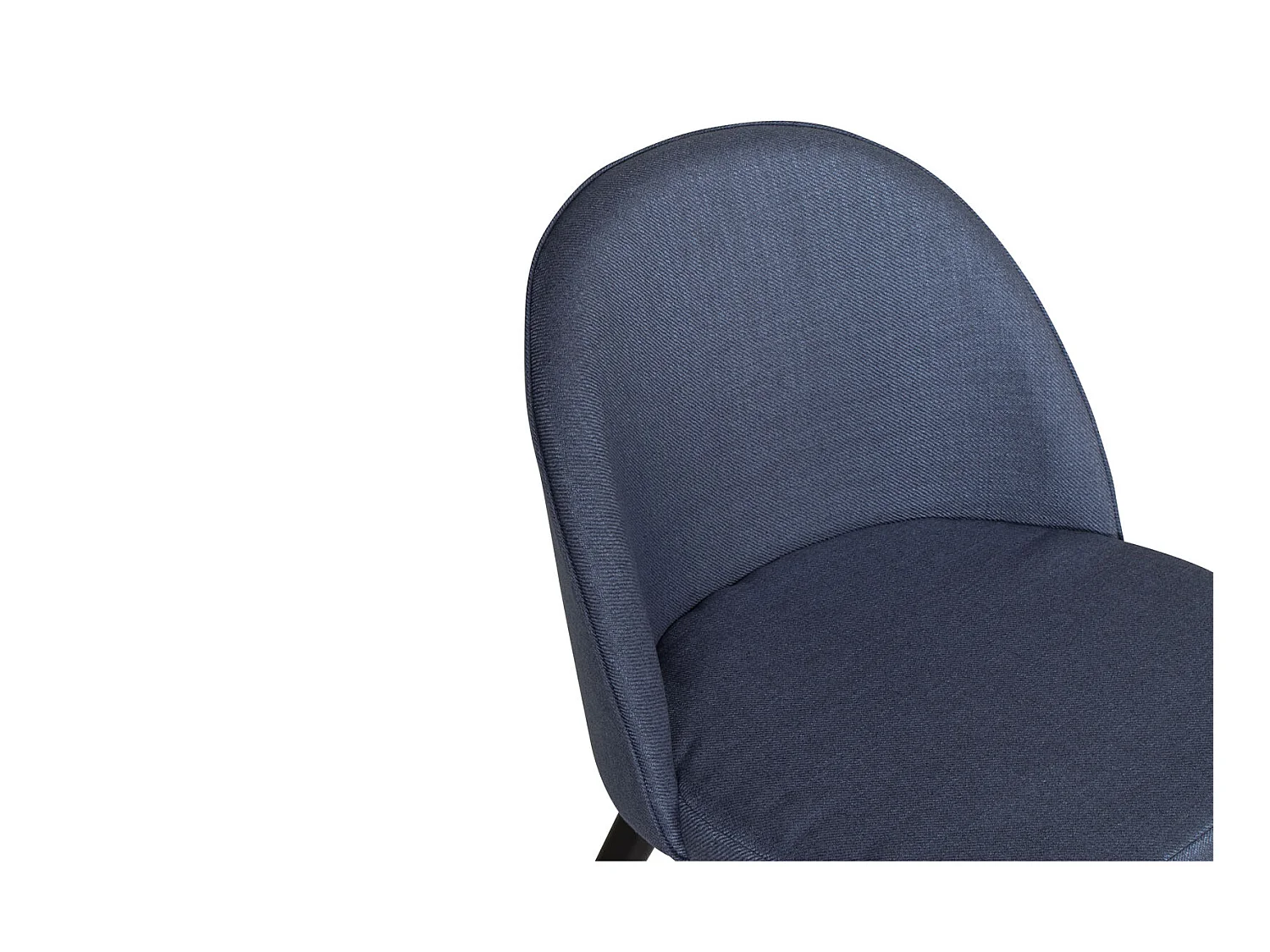 Velvet eetkamerstoel blauw.