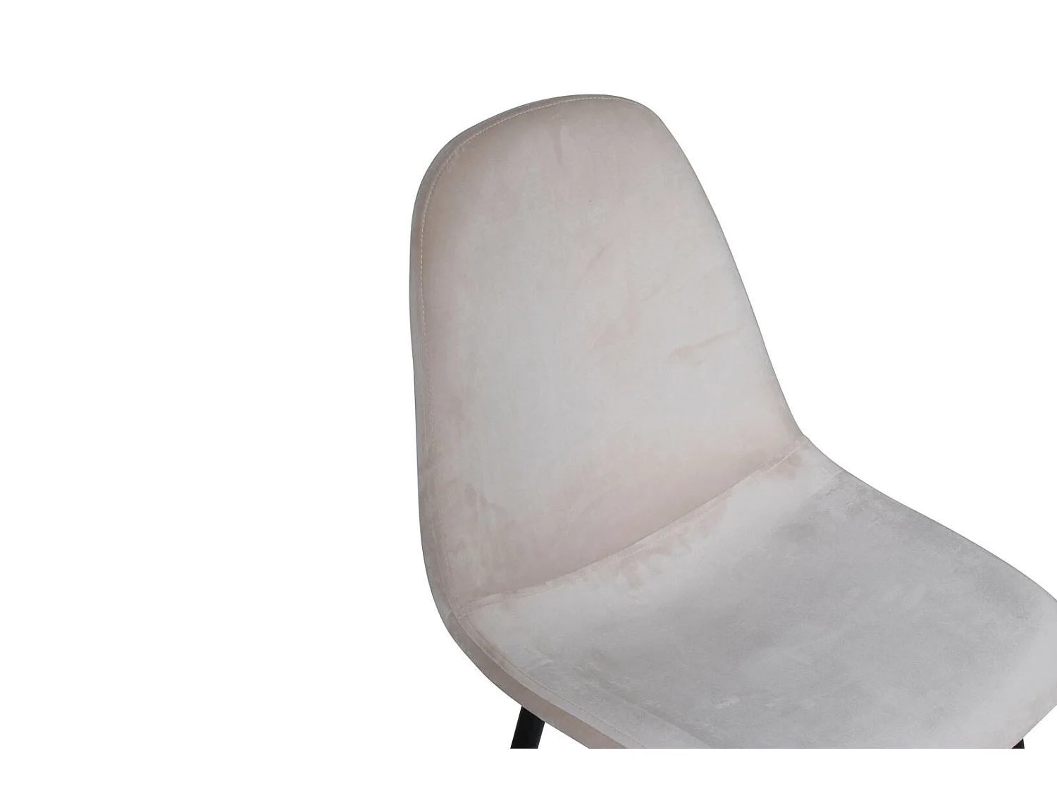 Polar Chaise de salle à manger en velours, Beige.