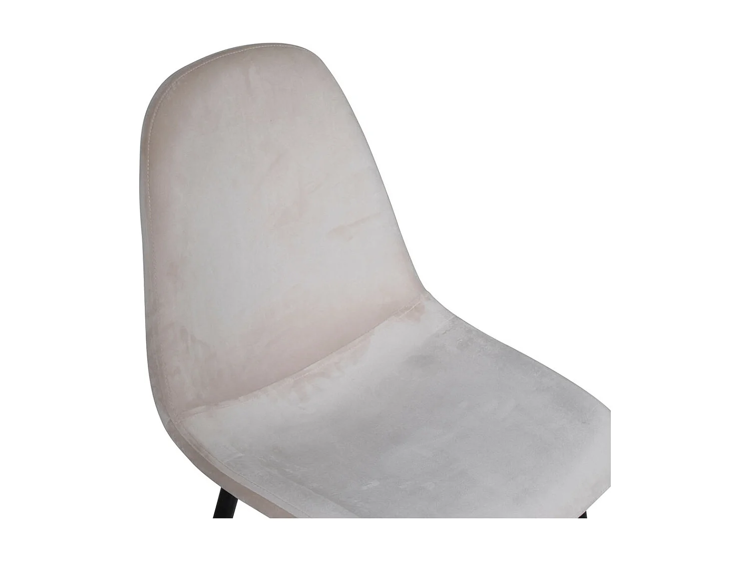 Polar Chaise de salle à manger en velours, Beige.