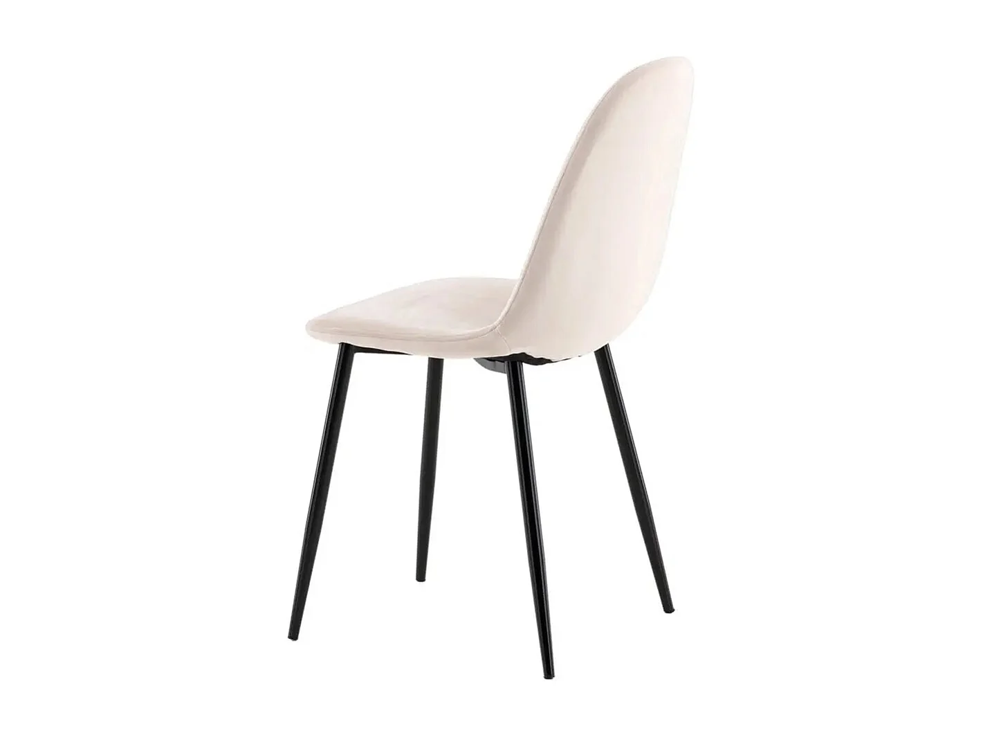 Polar Chaise de salle à manger en velours, Beige.