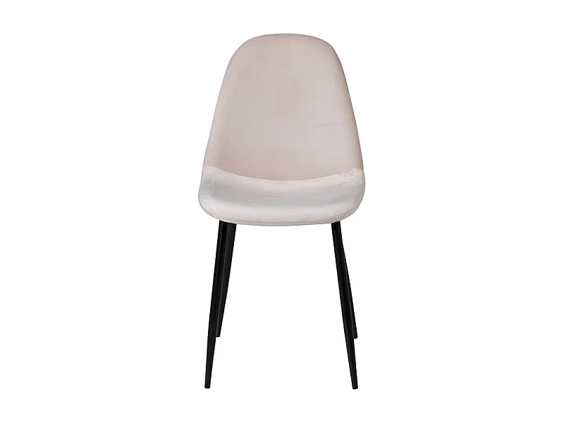 Polar Chaise de salle à manger en velours, Beige.