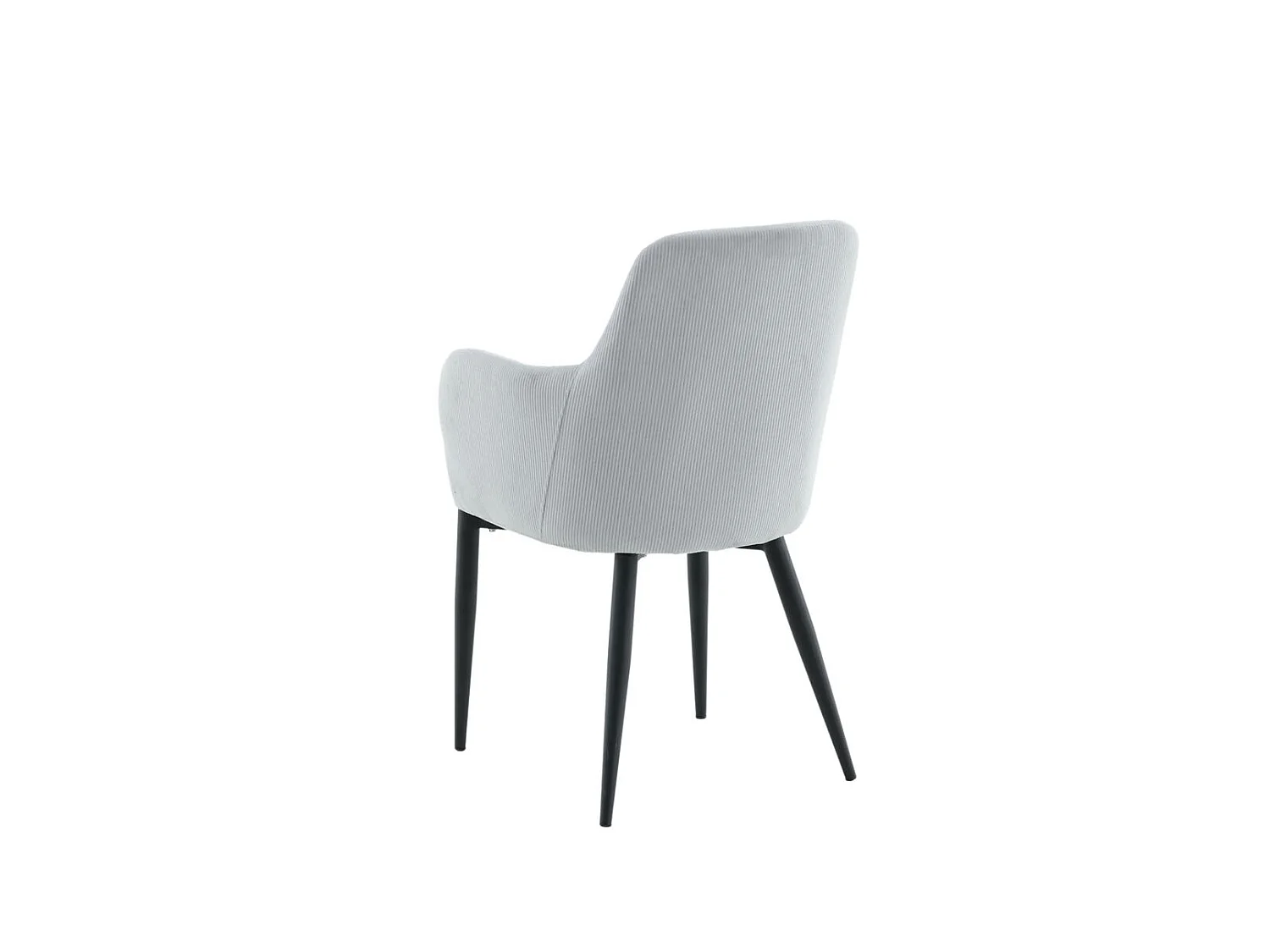 Comfort Chaise de salle à manger en velours, gris clair, noir.