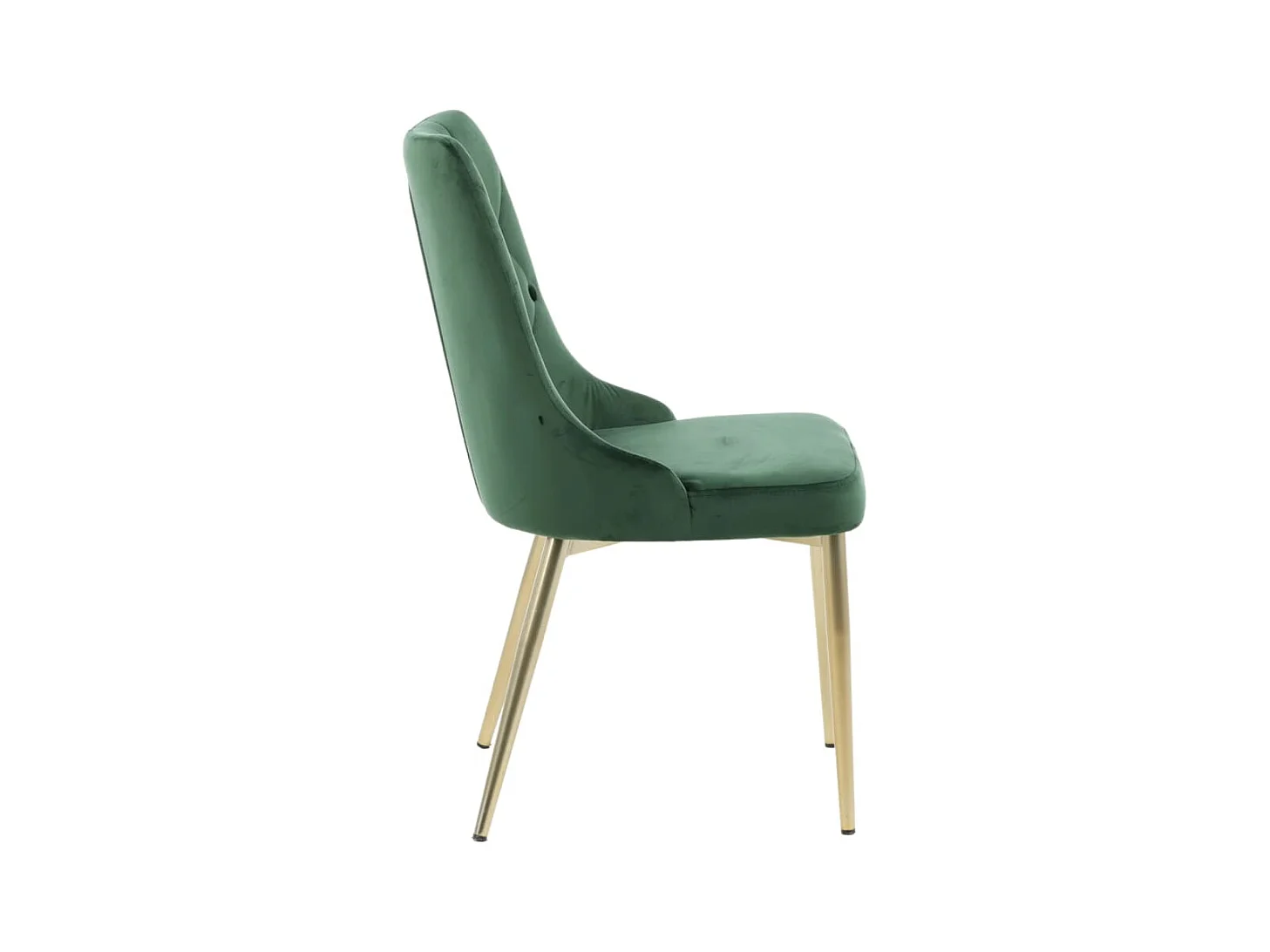 VelvetDeluxe Esszimmerstuhl Velour grün, Messing dekor.