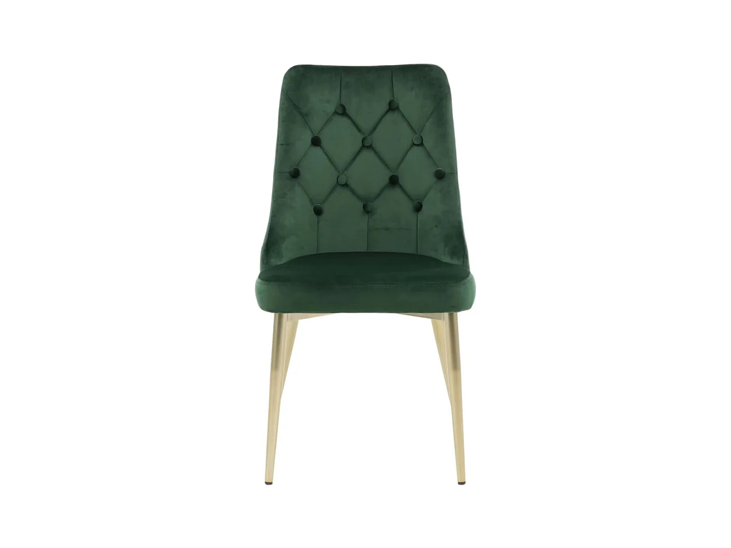 VelvetDeluxe Esszimmerstuhl Velour grün, Messing dekor.
