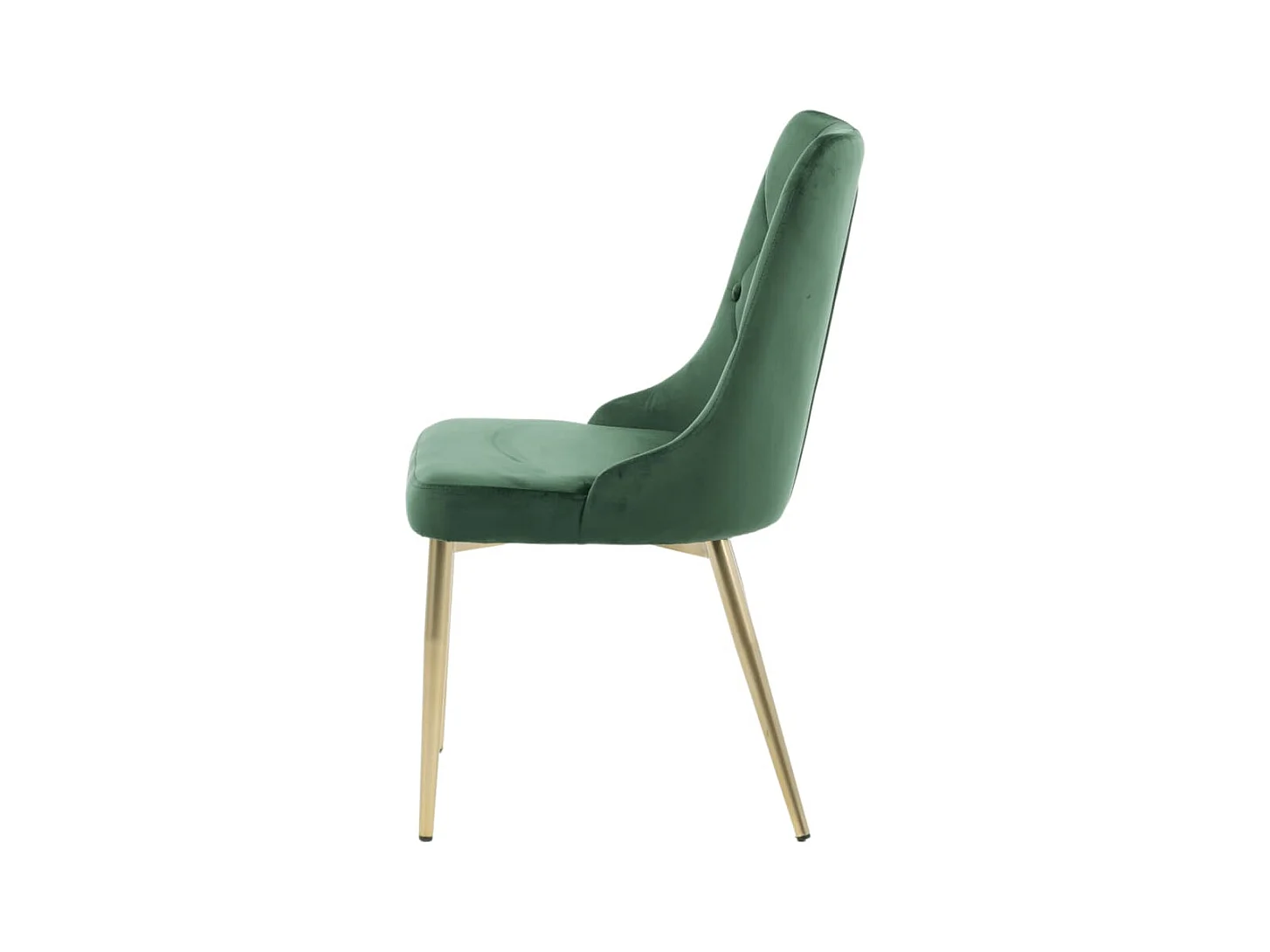 VelvetDeluxe Esszimmerstuhl Velour grün, Messing dekor.