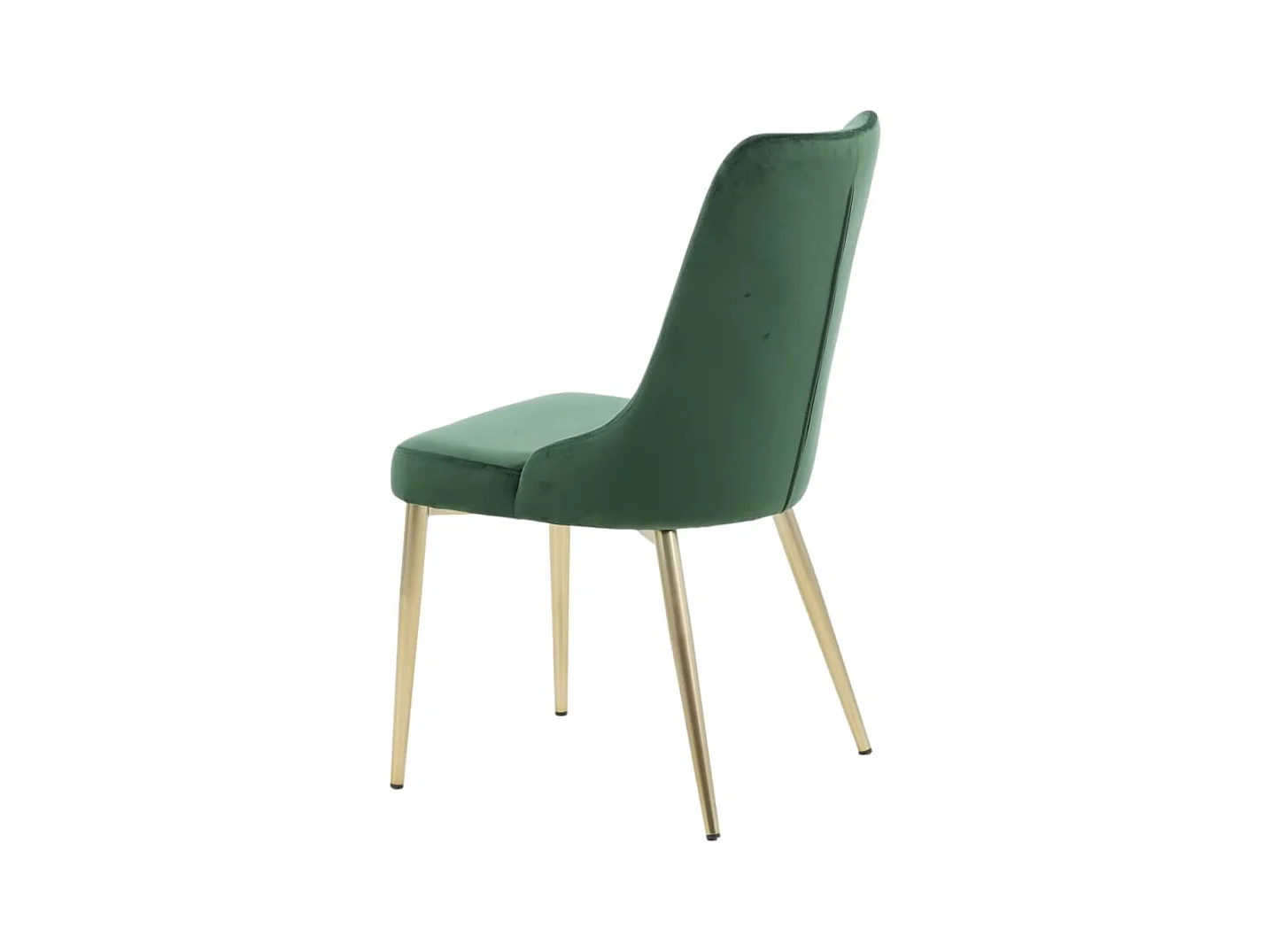 VelvetDeluxe Esszimmerstuhl Velour grün, Messing dekor.