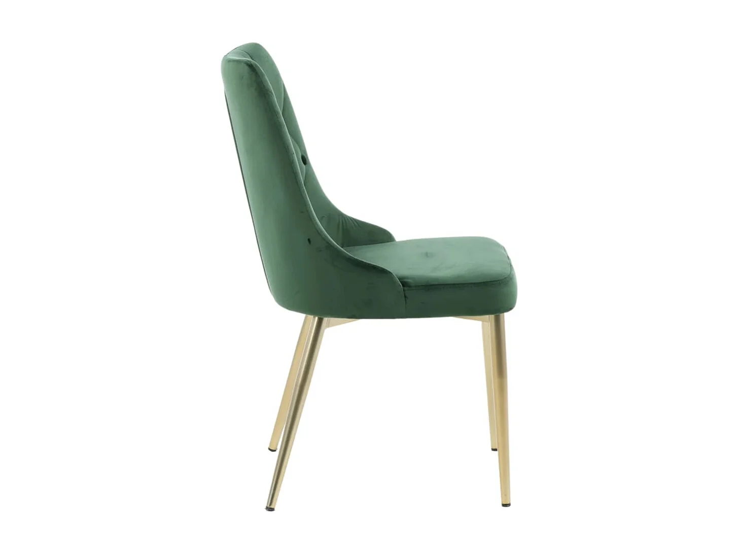 Chaises à manger lot de 2 Velvet Deluxe vert forêt/laiton