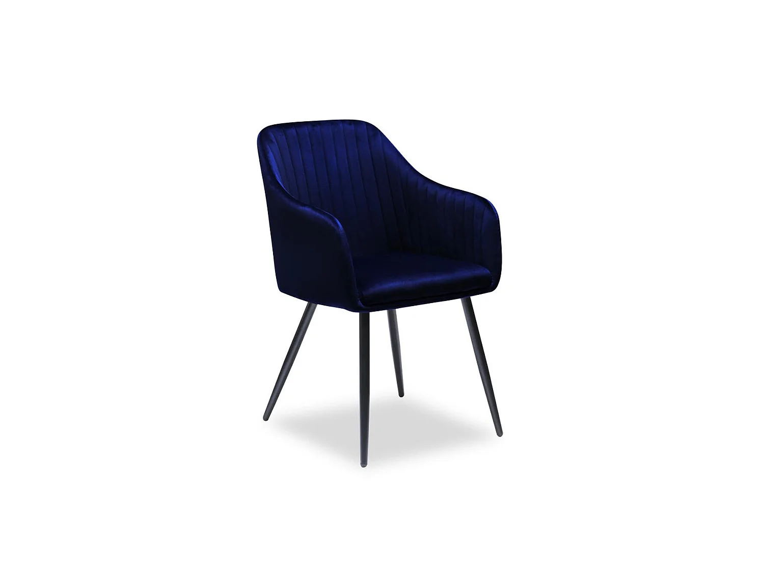 Savona eetkamerstoel velours blauw.